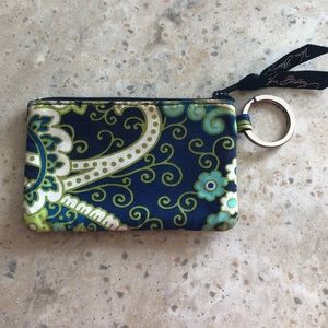 Vera Bradley zip id. Beautiful blues and greens